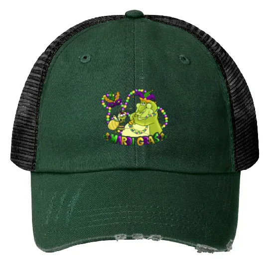 Disney Princess And The Frog Trucker Hats | Louis And Ray Mardi Gras Trucker Hats