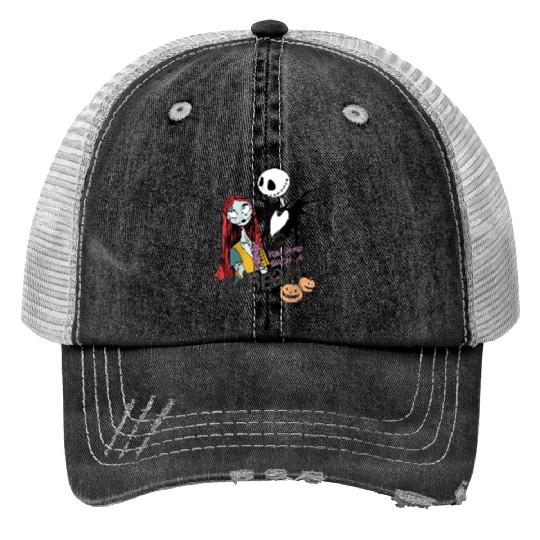 disneys The Nightmare Before Christmas Jack Sally Scream Raglan Trucker Hats