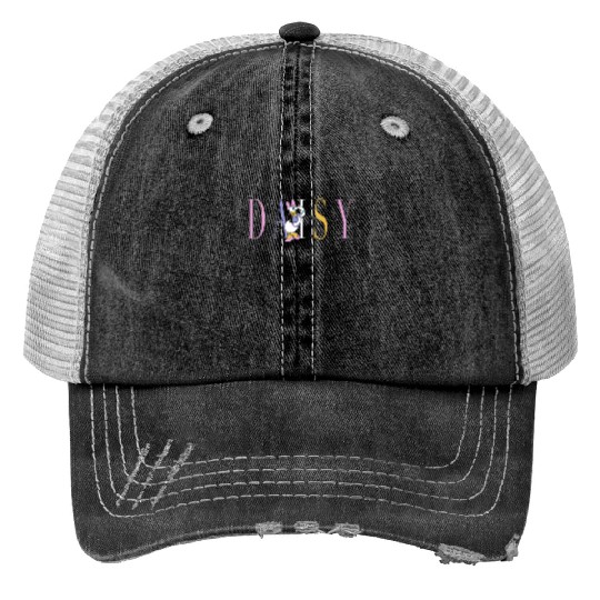 Disney Mickey And Friends Daisy Duck Simple Text Trucker Hats