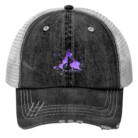 Disney Tangled Rapunzel Castle Silhouette Trucker Hats