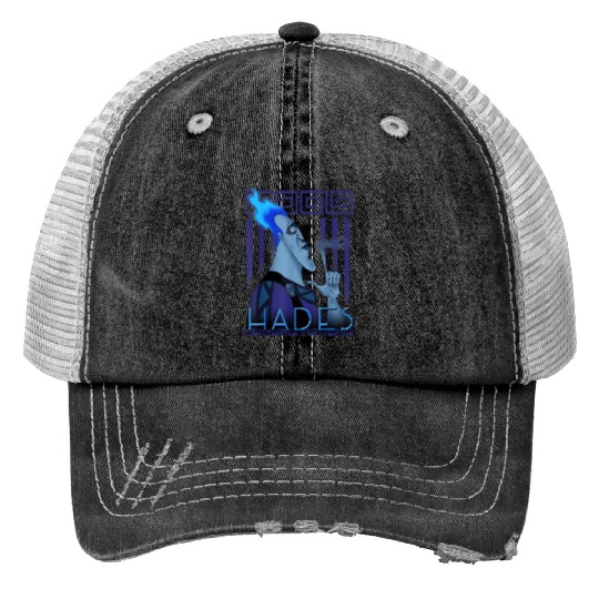 Disney Hercules Hades Geometric Portrait Graphic Trucker Hats
