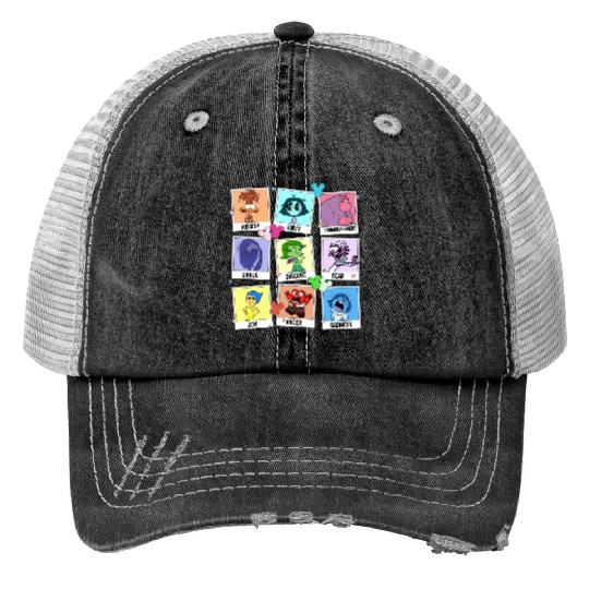 Disney Pixar Inside Out Characters Trucker Hats, Disneyland Inside Out 2
