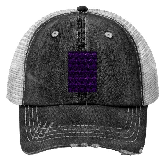 Disney Haunted Mansion purple glitter pattern Graphic Trucker Hats