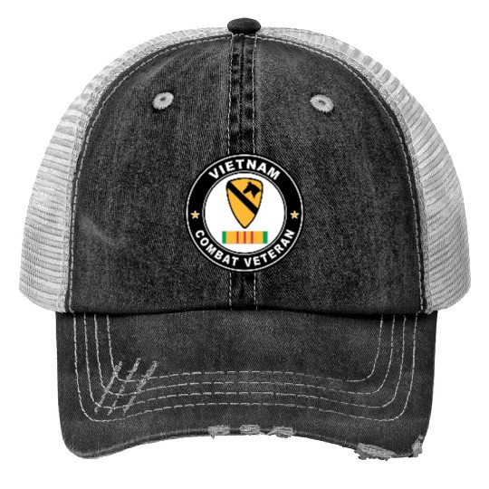1st Cavalry Division Vietnam Combat Veteran Trucker Hats