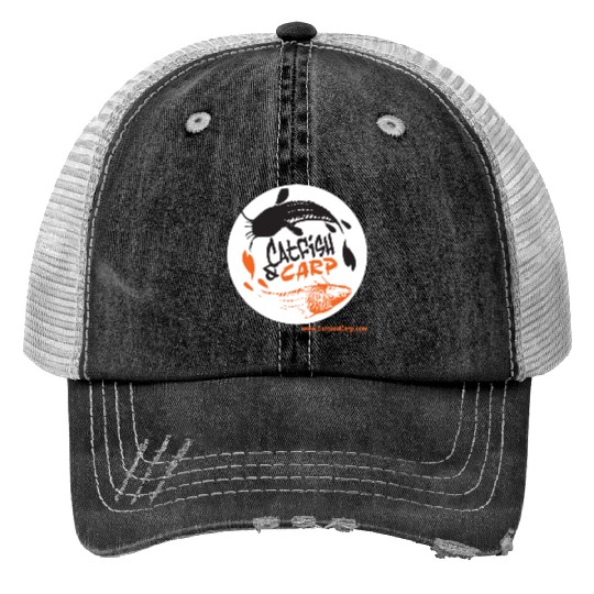 Catfish and Carp Circle Logo Trucker Hats