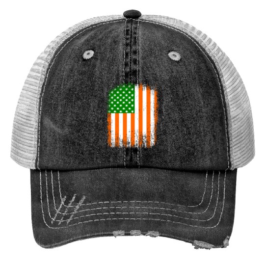 Irish American Flag Trucker Hats