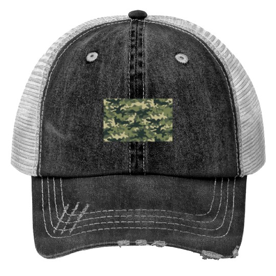 Camouflage pattern green Trucker Hats
