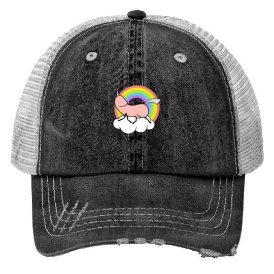 Eddie Funky Unicorn Dick Trucker Hats