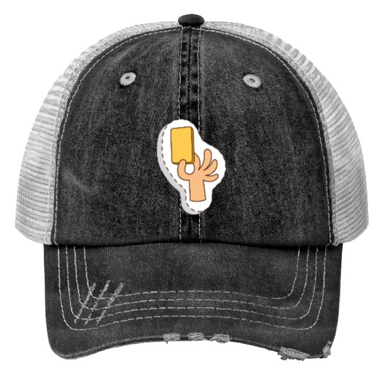 Football referee yellow card Trucker Hats