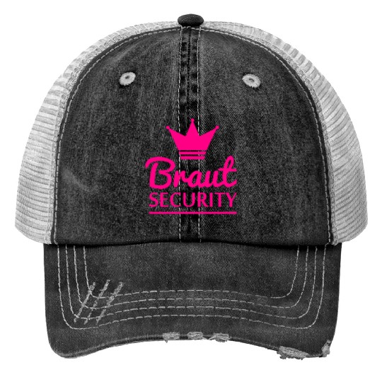 Bride security Trucker Hats
