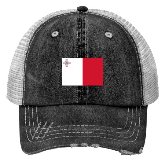 flag malta Trucker Hats