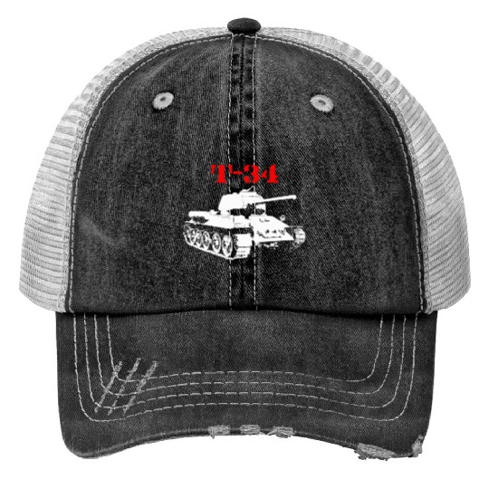 T 34 Soviet Russin World War II Tank Trucker Hats