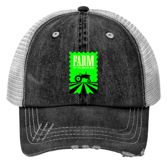Farm fresh logo Trucker Hats