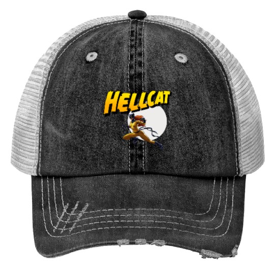 Mens Marvel Hell Cat Hella Cat Hellcat New cat Trucker Hats