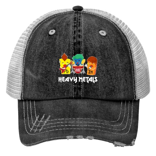 Funny Heavy Metals Chemistry Elements Rock Band Trucker Hats