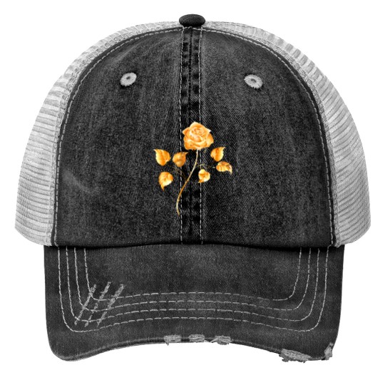 Golden rose gold flower jewelry vip vector image Trucker Hats