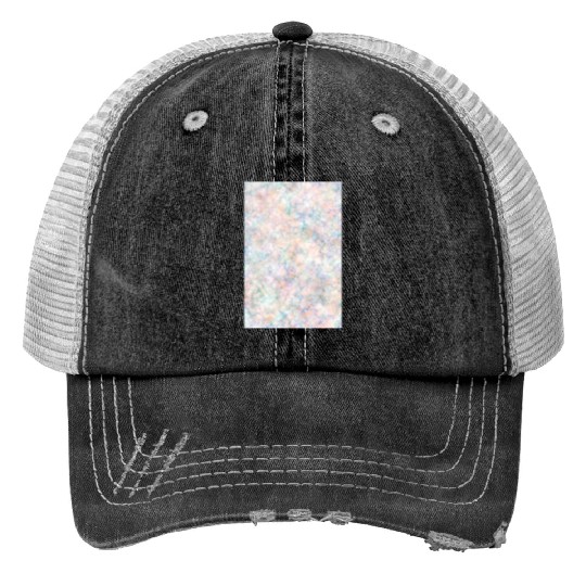 Multicolor Pastel Rainbow Marble Pattern Trucker Hats