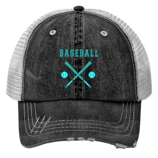 Baseball bat with balls Bat Trucker Hats