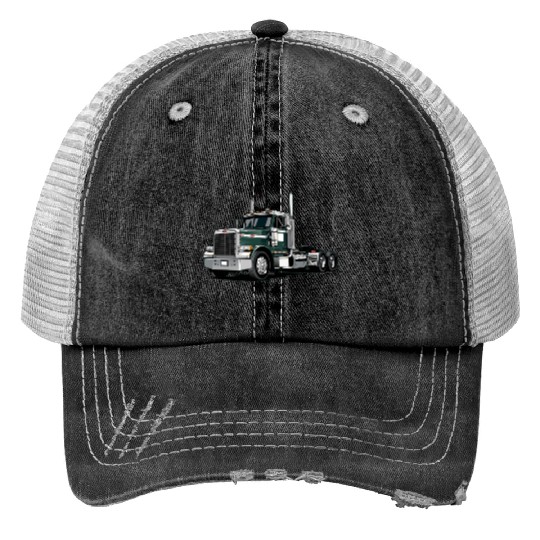 Green Semi Truck Trucker Hats