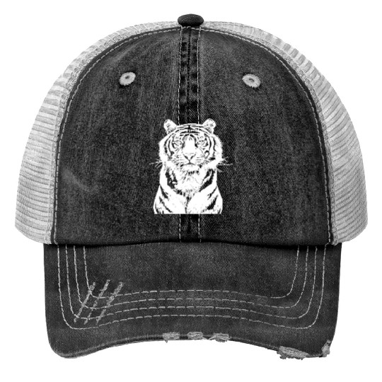 White Tiger Trucker Hats