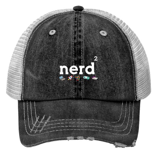 Nerdy - Nerd Squared - Nerd Loves Science, Gaming Trucker Hats
