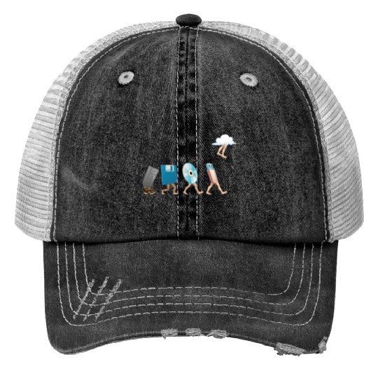 Computer Engineering Software Disk USB Cloud Trucker Hats