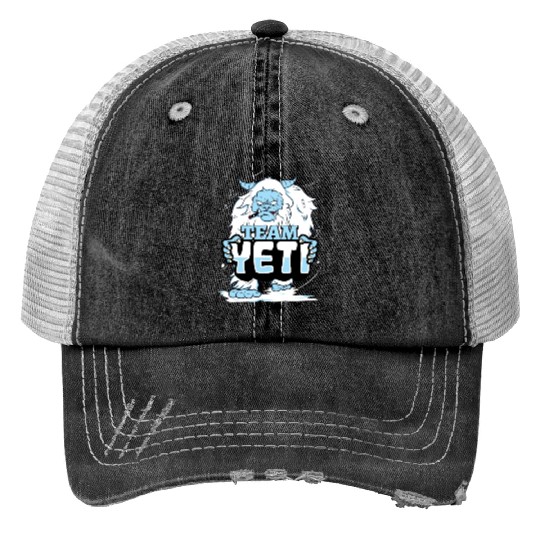 Yeti Abominable Snowman Mythological Creatures Trucker Hats