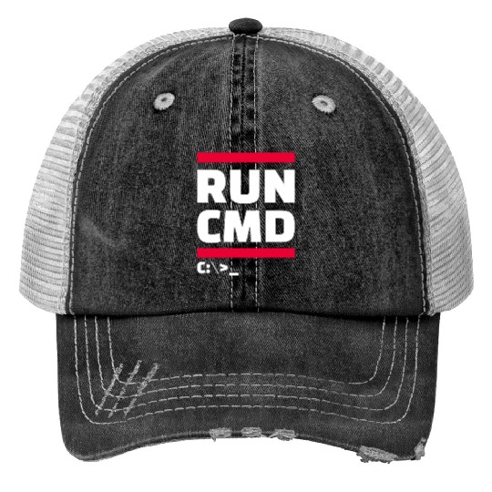 run cmd Trucker Hats