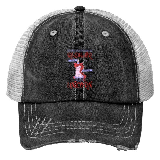 redhead, ginger , unicorn Trucker Hats