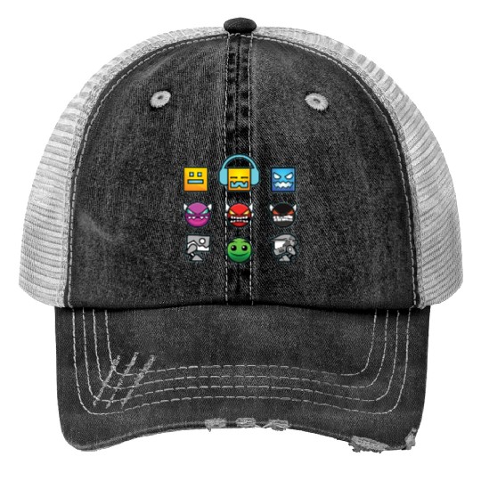 geometry dash insane Trucker Hats