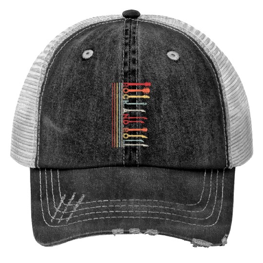 Classic Rock And Roll Vintage Trucker Hats Concert Band