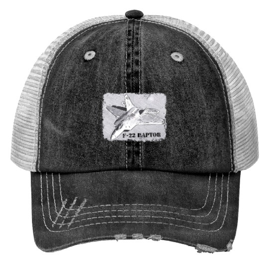 aircraft raptor Trucker Hats
