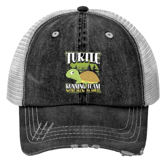 Turtle Running Team Trucker Hats