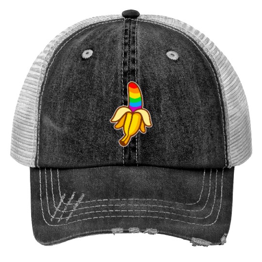 LGBT gay heart homosexuality Trucker Hats