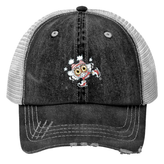 owl skating Trucker Hats