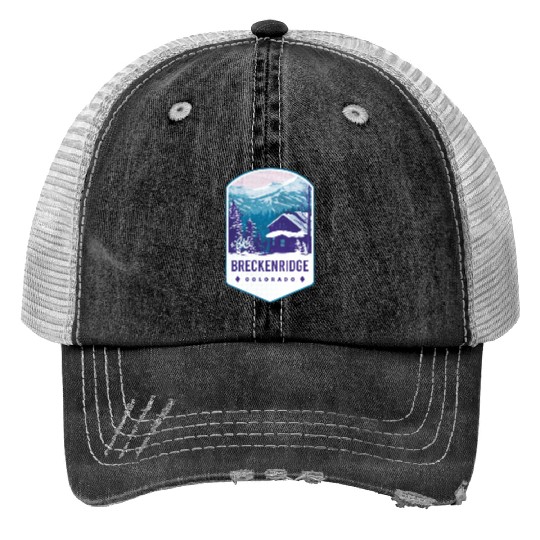 Breckenridge Colorado Ski Badge Trucker Hats