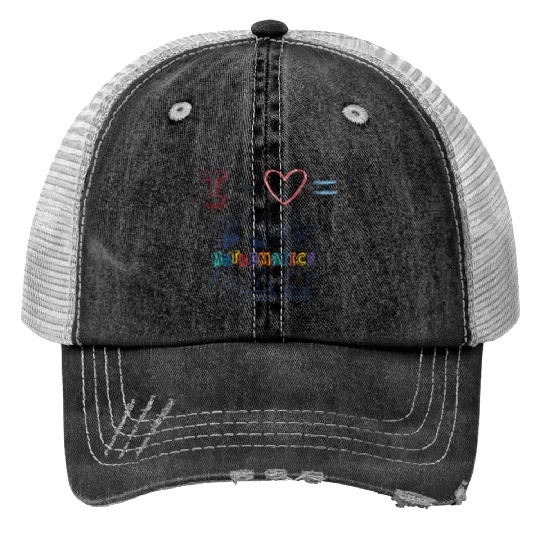 i love math Trucker Hats