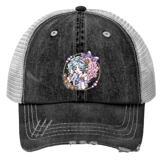Pastel Goth Girl Trucker Hats