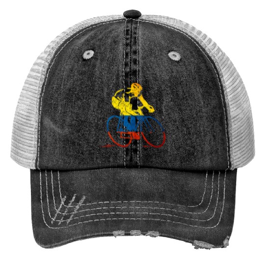 Colombian Cyclist Road Racing Tour Cycling Gift Trucker Hats