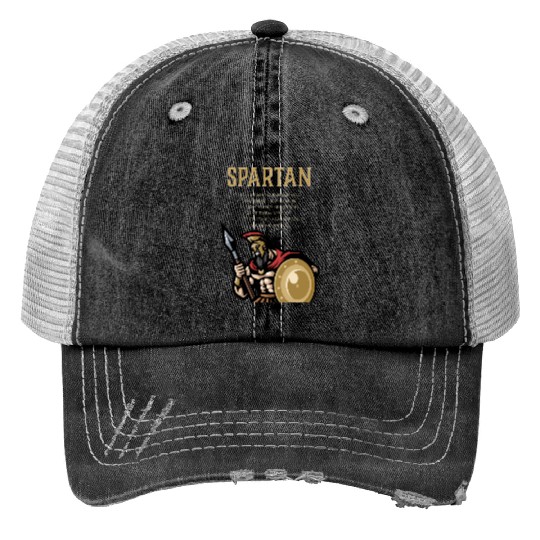 Spartan Soldier Motivation Warrior Training Trucker Hats