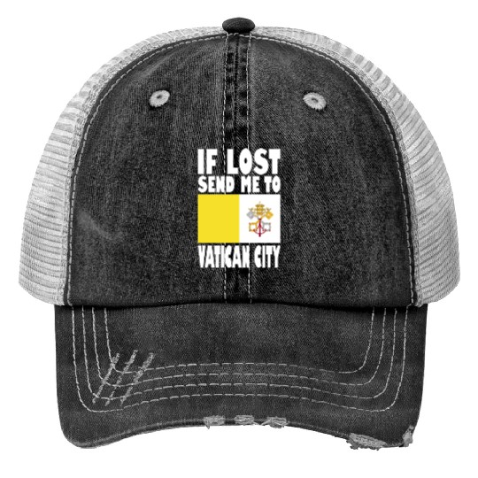 Vatican City Flag Saying Trucker Hats