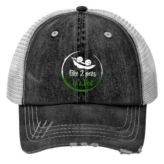 Peas Vegetable Trucker Hats, Like 2 Peas In Pod,
