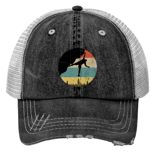 Rock climbing mountain climber Trucker Hats