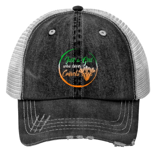 Carrot Vegetable Trucker Hats, Just A Girl Who Loves