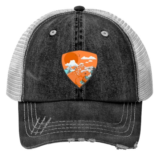 triceratops predators in mountains Trucker Hats