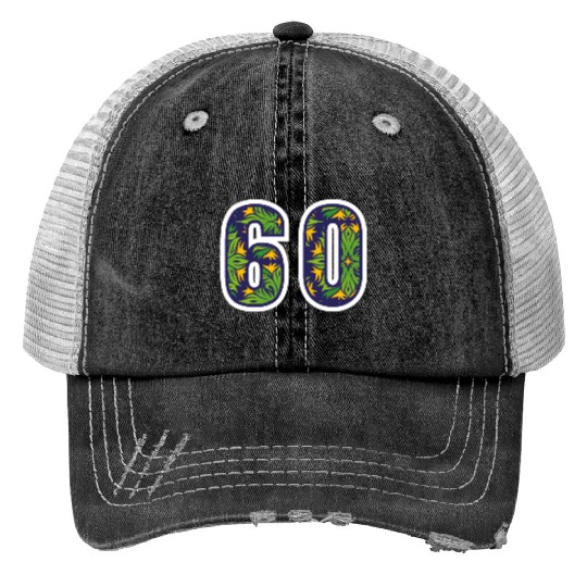 60 Number Green Trucker Hats