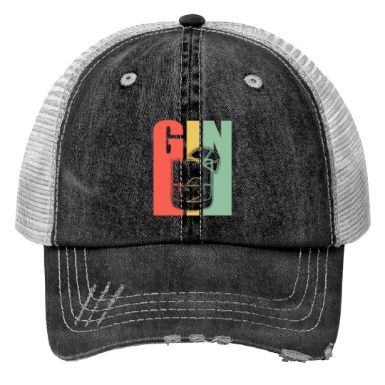 Gin Lover Gin Tonic Cocktail Trucker Hats