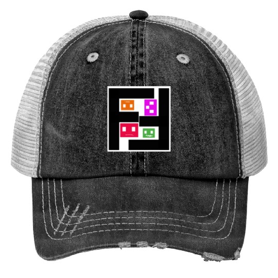 Geometric Cubes In Game - multi-sided cubes Trucker Hats