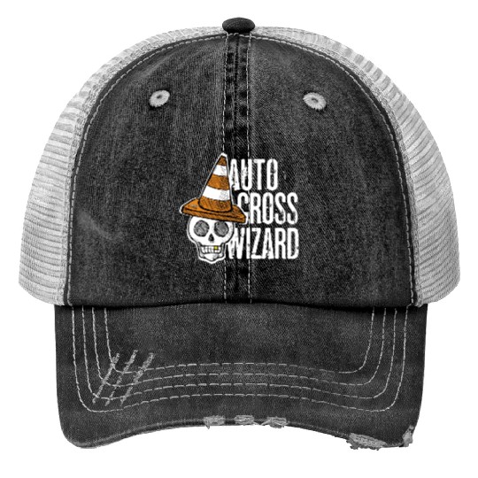 Auto Cross Wizard Trucker Hats