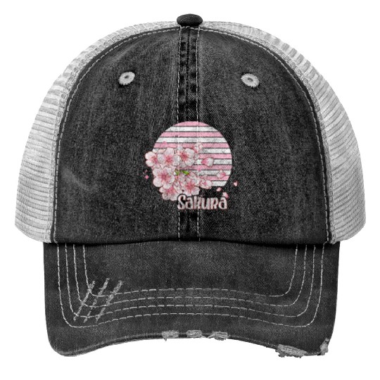 Cherry Blossoms Nature Lover Flower Trucker Hats